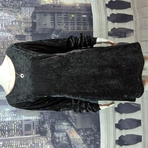 Maggie Lawrence sz L Vintage Black Velvet Sexy Low V-Back Dress